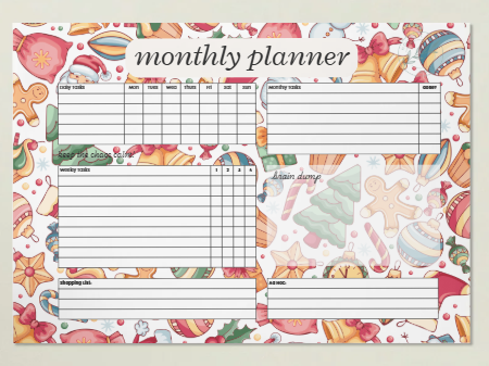 Monthly Planner - Digital Download