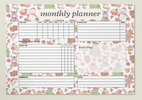Monthly Planner - Digital Download