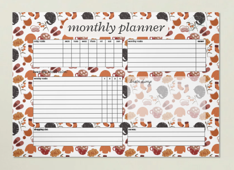 Monthly Planner - Digital Download