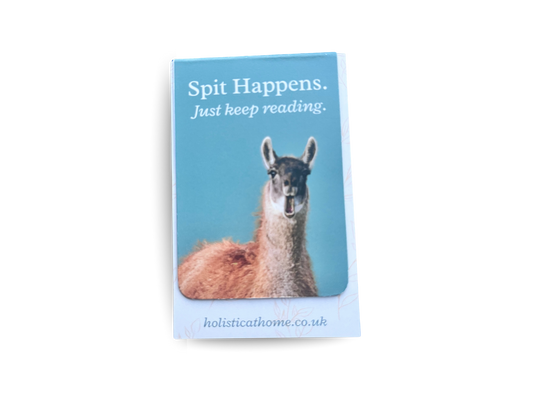 Spit Happens Bookmark – Handmade Llama Design