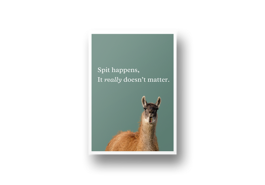 Spit happens, it really doesn't matter - A5 art print