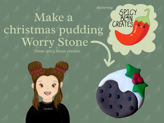 Make Your Own Christmas Pudding Worry Stone Kit