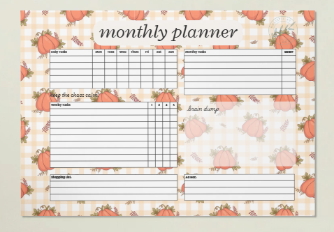 Monthly Planner - Digital Download